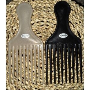 Vintage Goody Lift Pick Comb Lot Of 2 Black Brown 90s‎ Plastic